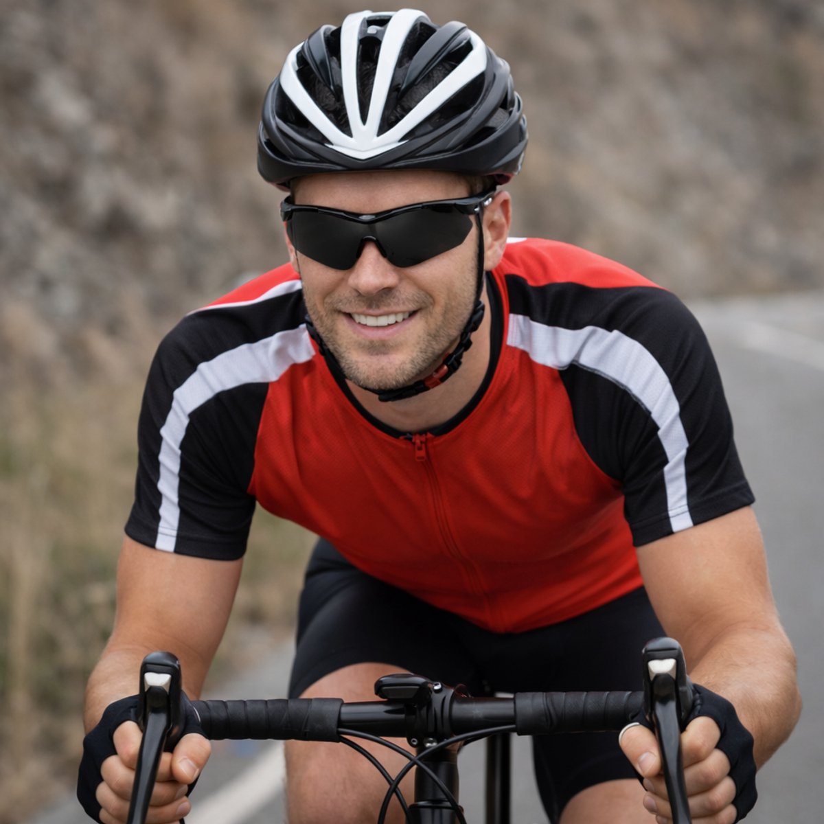 Fietsbril Wit + 5 Gratis Gepolariseerd Lenzen