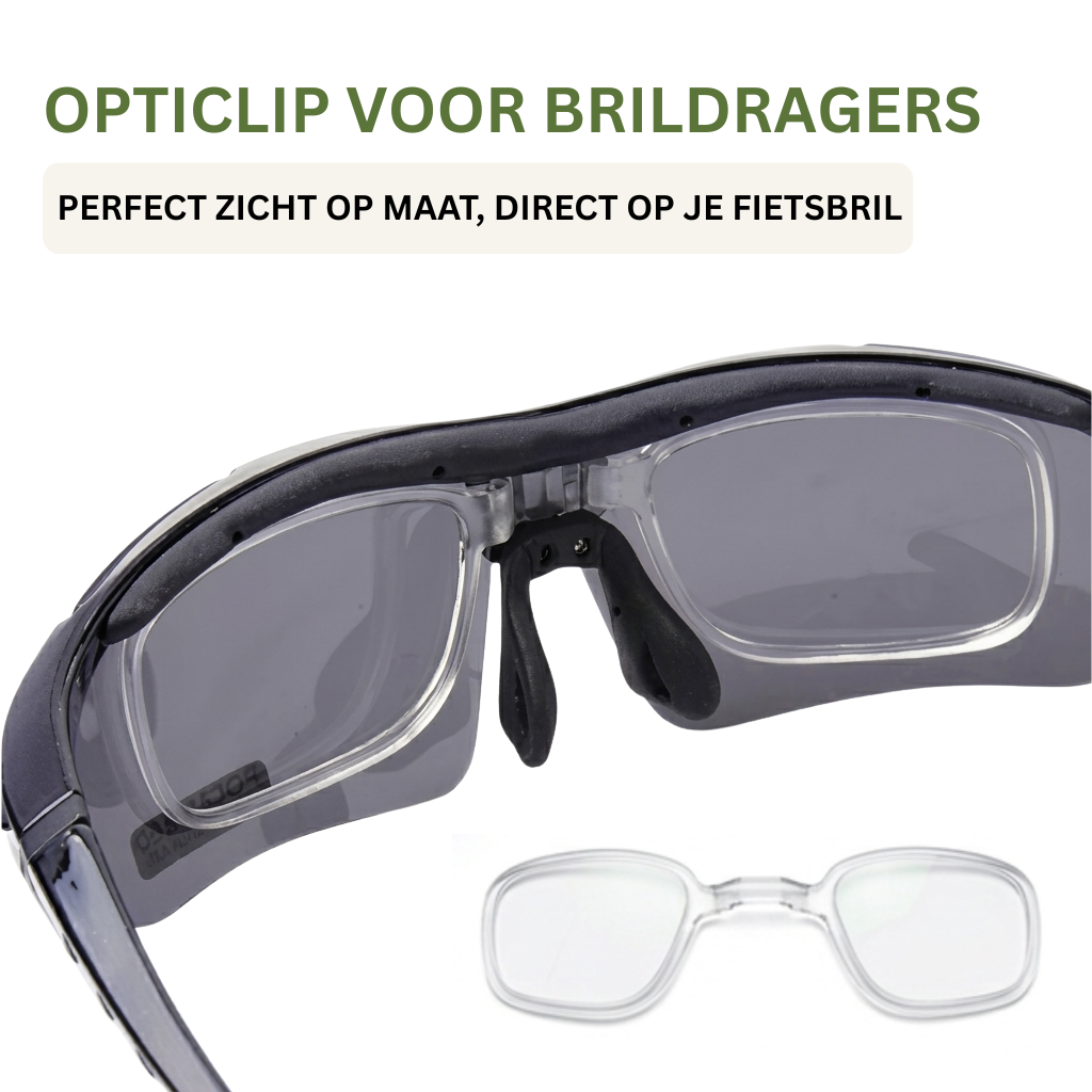 Fietsbril Wit + 5 Gratis Gepolariseerd Lenzen