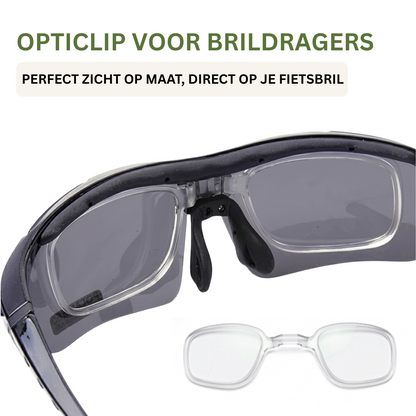 Fietsbril Wit + 5 Gratis Gepolariseerd Lenzen